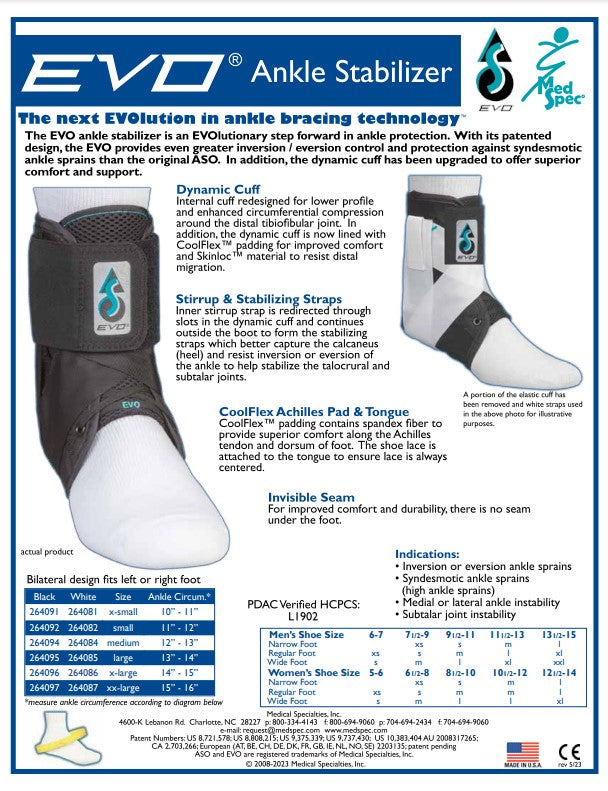 Med Spec EVO™ Ankle Stabilizer