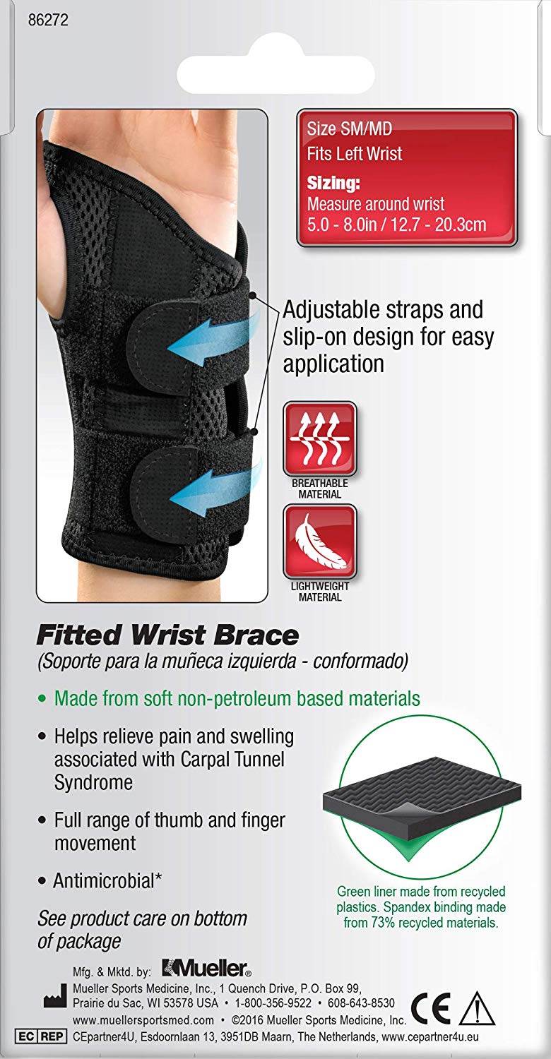 Mueller Green Fitted Wrist Brace